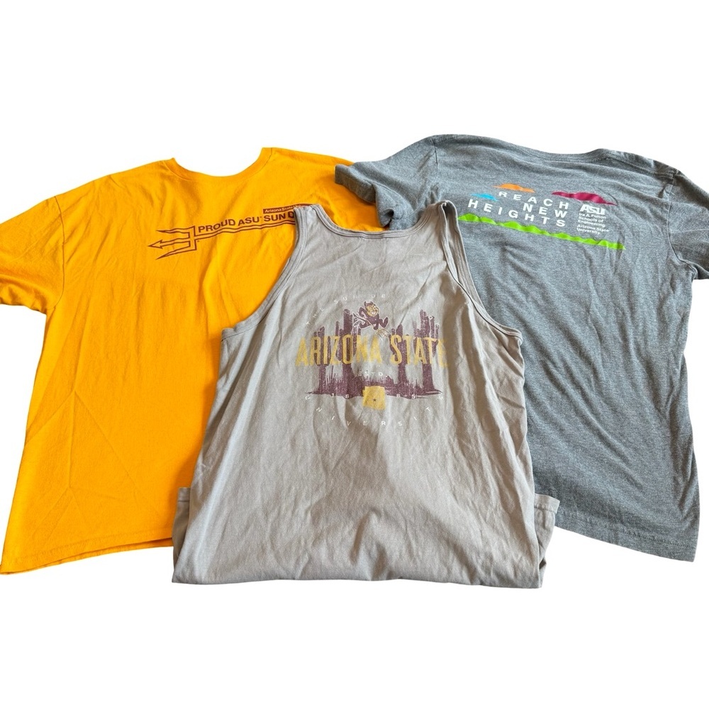 Arizona State University Three T-Shirts Tank Top Shirts Size Medium Large Men's